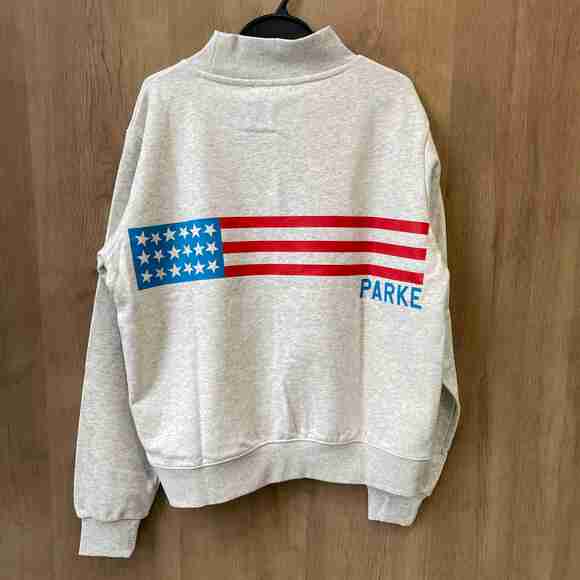 Parke Tops - Parke Stars & Stripes Mock Neck Sweatshirt
